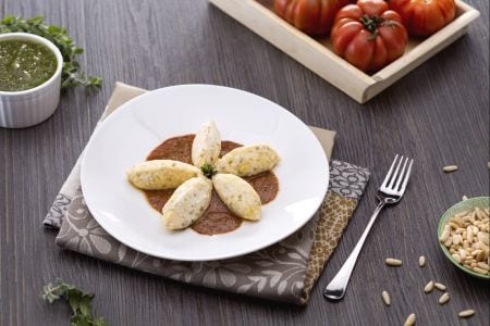Ñoquis de ricotta a los tres aromas