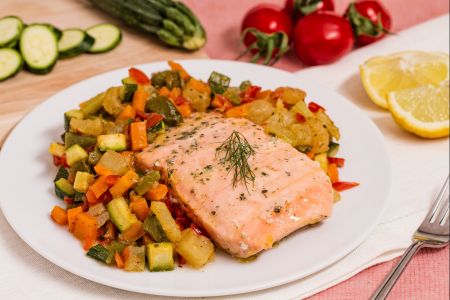 Salmón al vapor