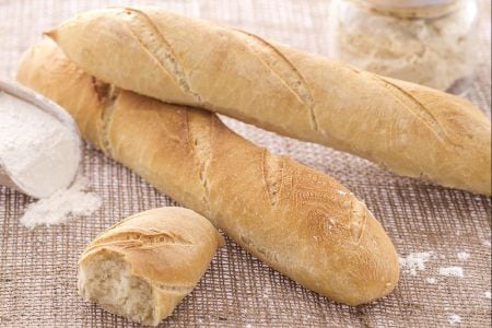Baguette con masa madre