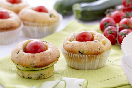Muffins salados con ricotta y calabacines