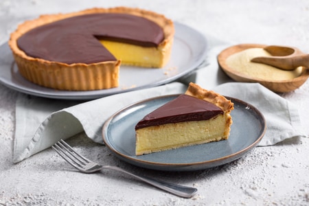 Tarta de sémola con chocolate