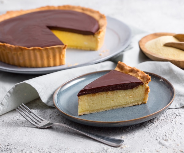 Tarta de sémola con chocolate