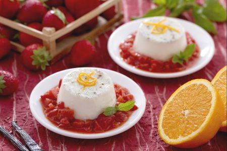 Panna cotta sin gelatina