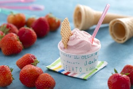 Helado de fresa