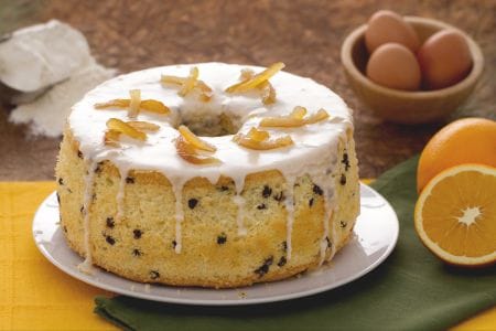 Chiffon cake de naranja y chocolate