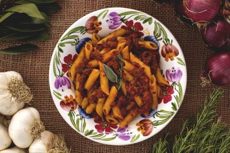 Penne al ragú de callos