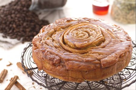 Tarta espiral de café