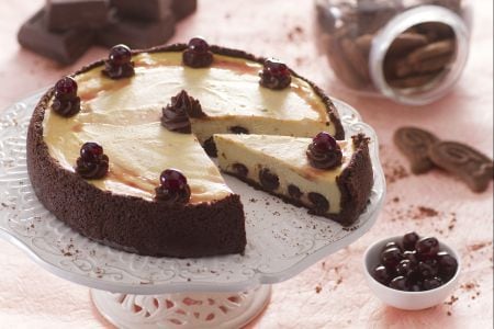 Cheesecake ricotta y guindas