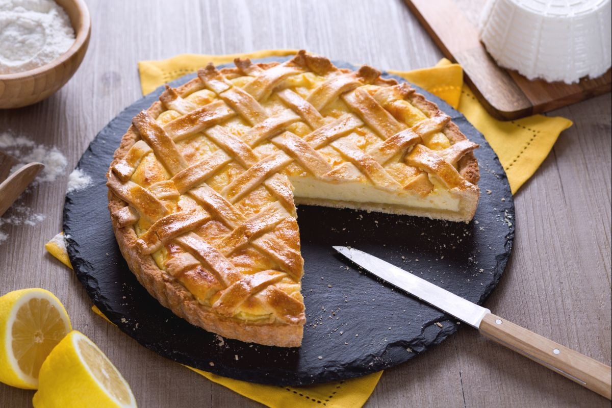 Tarta de requesón al limón