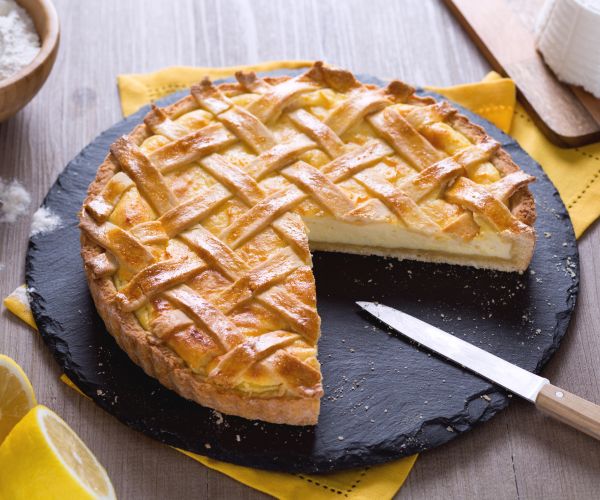 Tarta de requesón al limón