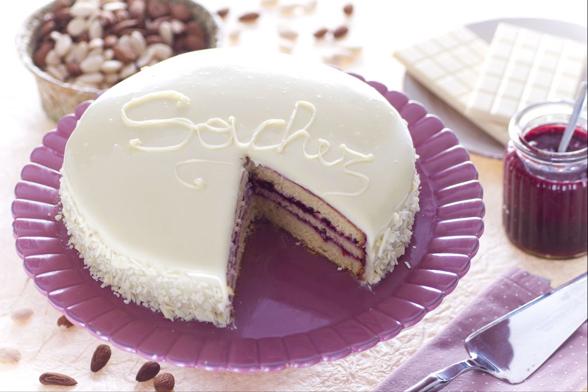 Sacher de chocolate blanco