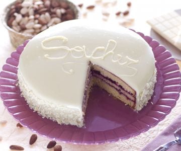 Sacher de chocolate blanco