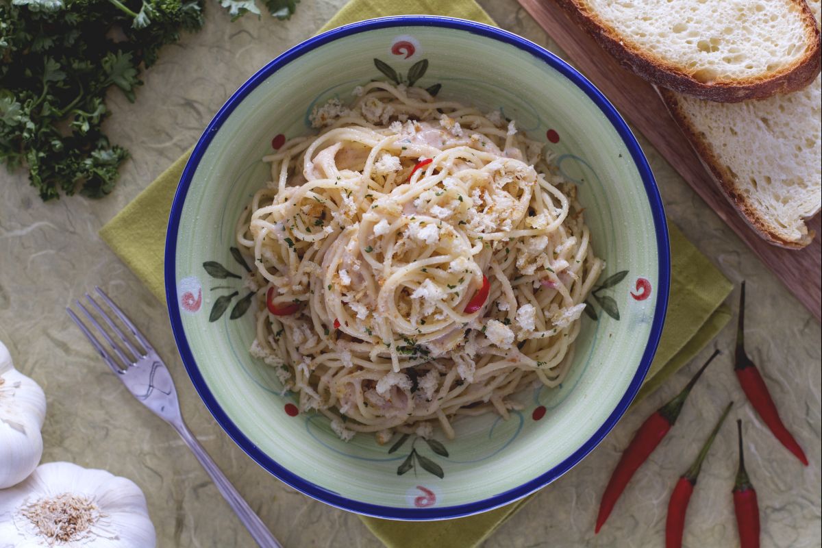 Pasta con pan