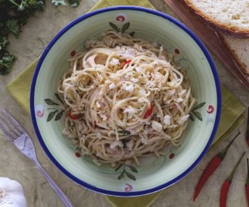 Pasta con pan