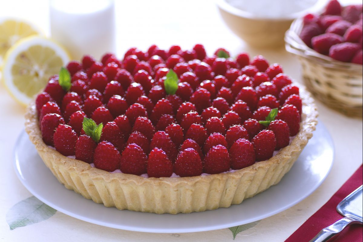 Tarta de frambuesas