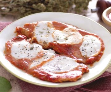 Escalopines de ternera a la pizzaiola