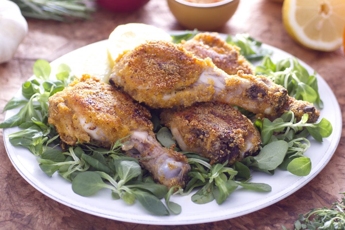 Muslos de pollo crujientes
