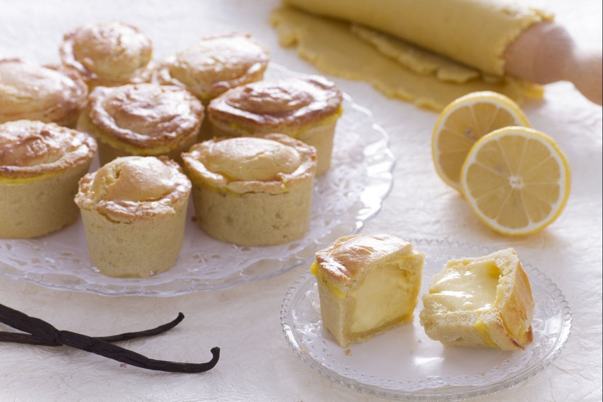 Pasticciotti de ricotta y crema de limón