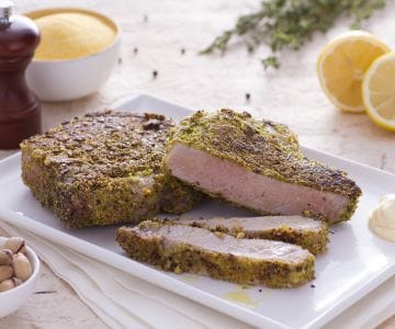 Chuletas al limón con empanado crujiente