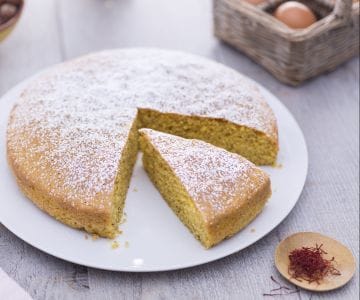 Tarta al azafrán
