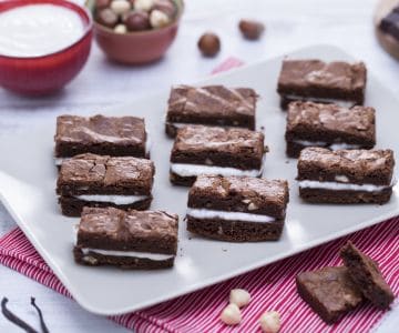 Sándwich de brownies de chocolate