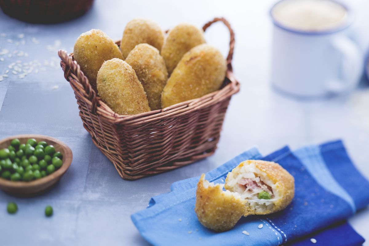 Croquetas de arroz al horno