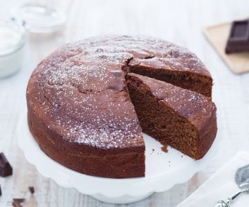 Tarta de chocolate con crema agria