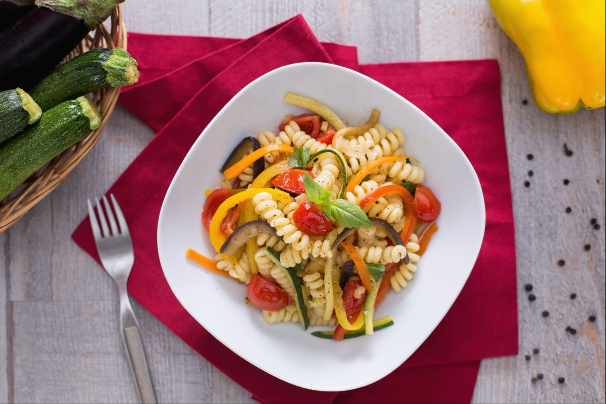 Fusilli a la jardinera