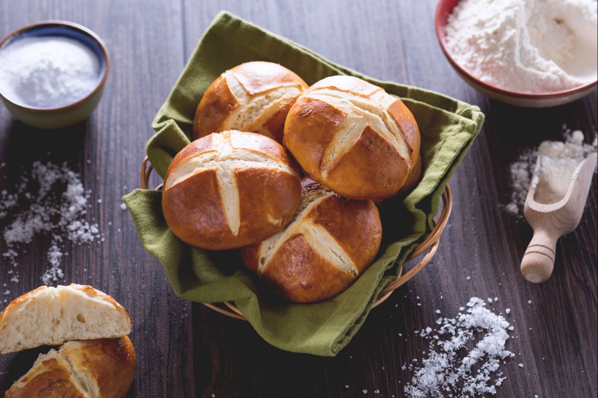 Bollos de pretzel
