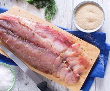 Gravlax de seriola