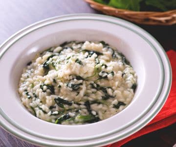 Risotto con espinacas