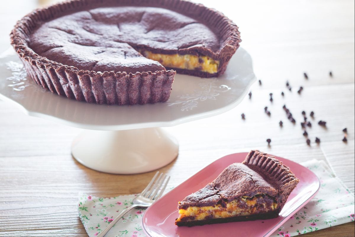 Pizza dulce de cacao