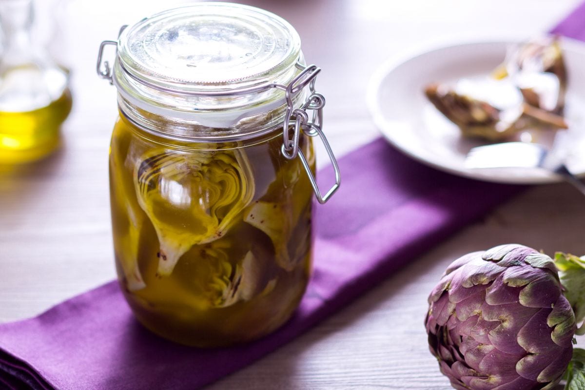 Alcachofas en aceite