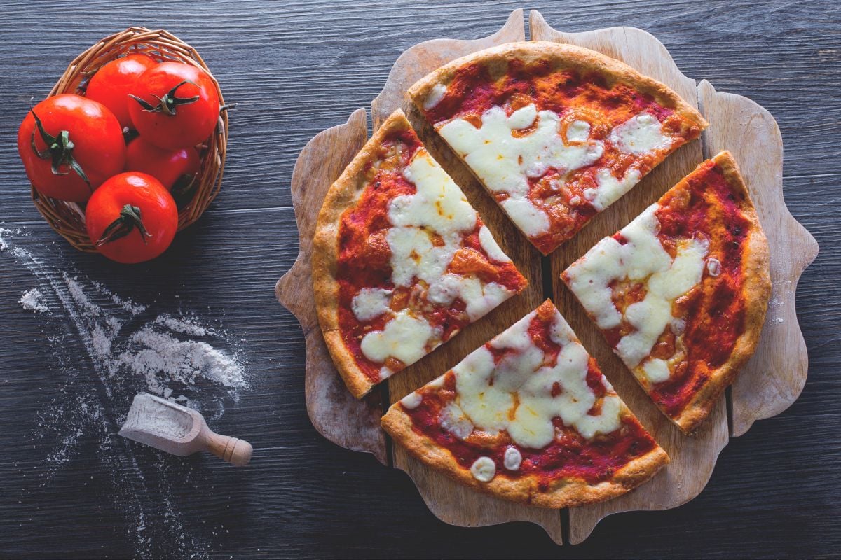 Pizza con harina integral