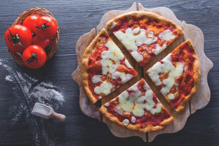 Pizza con harina integral