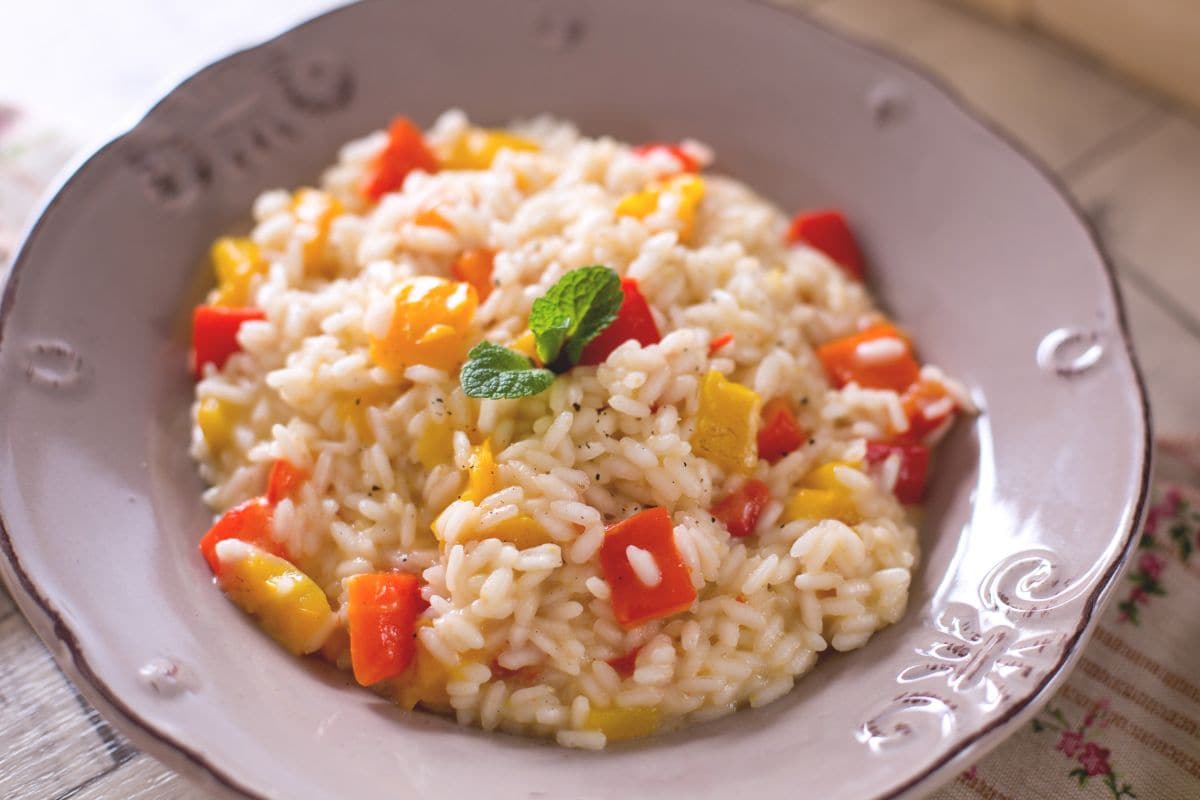 Risotto con pimientos