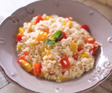 Risotto con pimientos