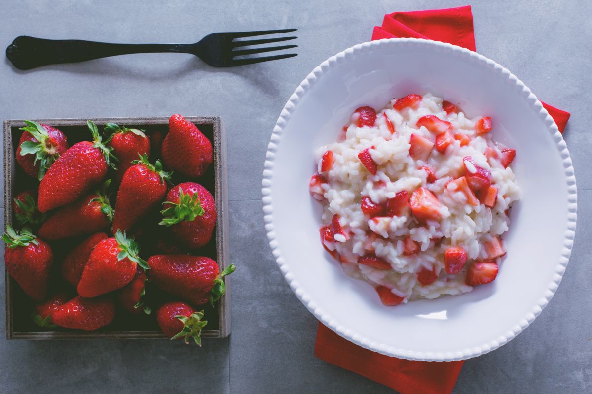 Risotto con fresas