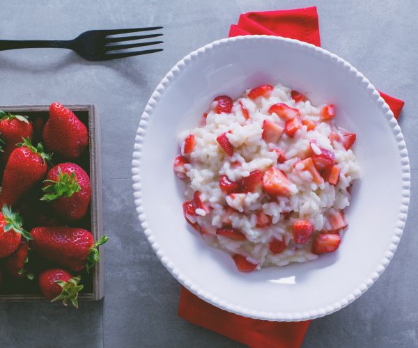 Risotto con fresas
