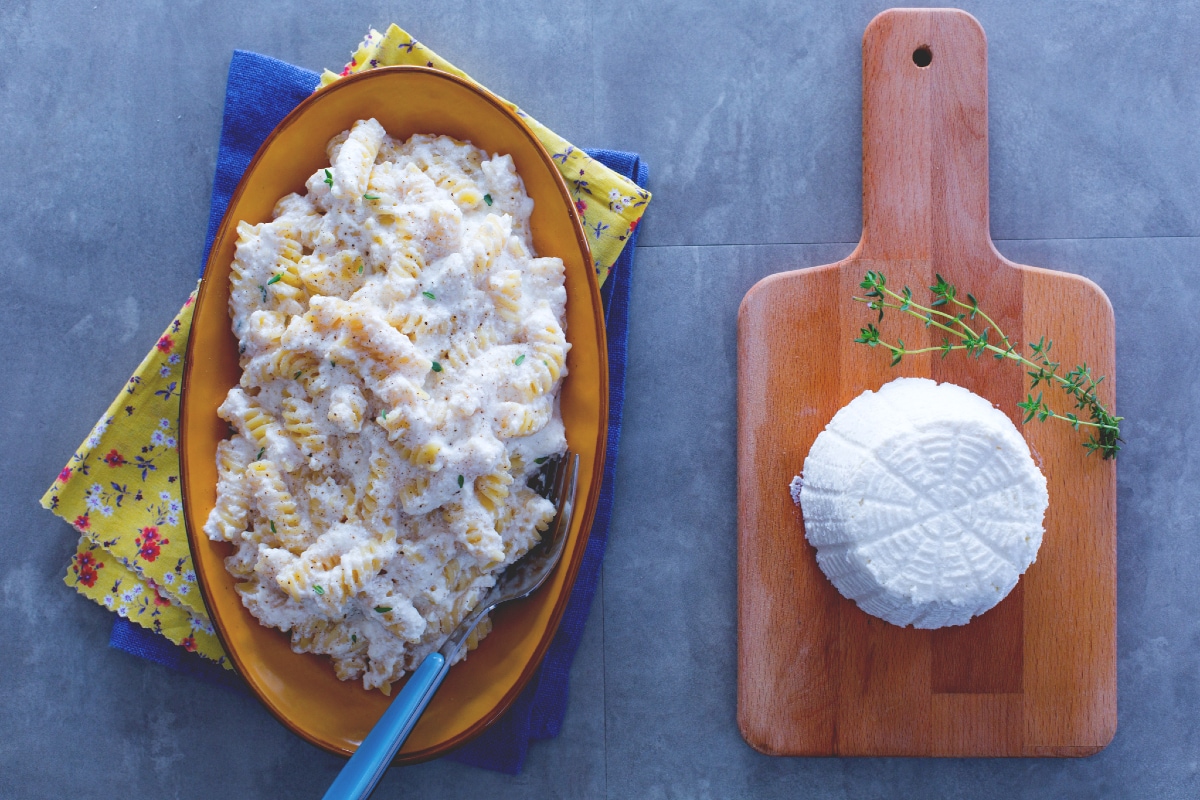 Pasta y ricotta