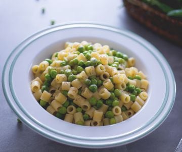Pasta y guisantes