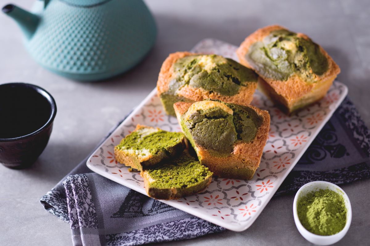 Bizcocho de té matcha