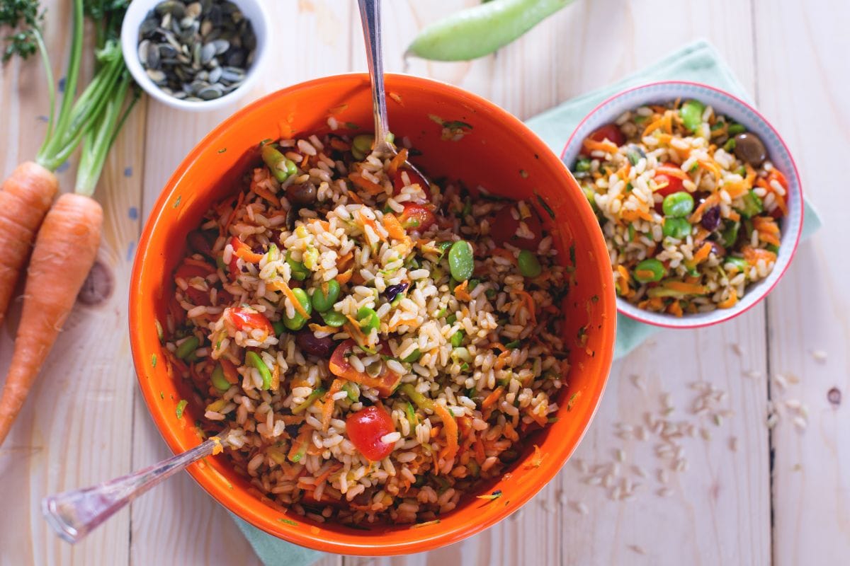Ensalada de arroz integral