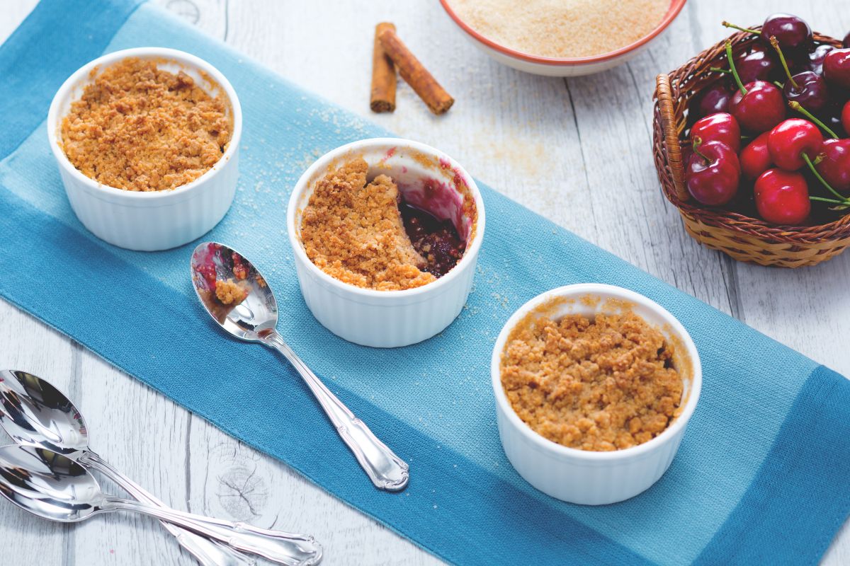 Crumble de cerezas