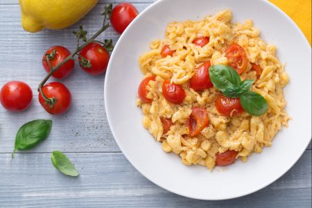 Spatzle tomate y limón