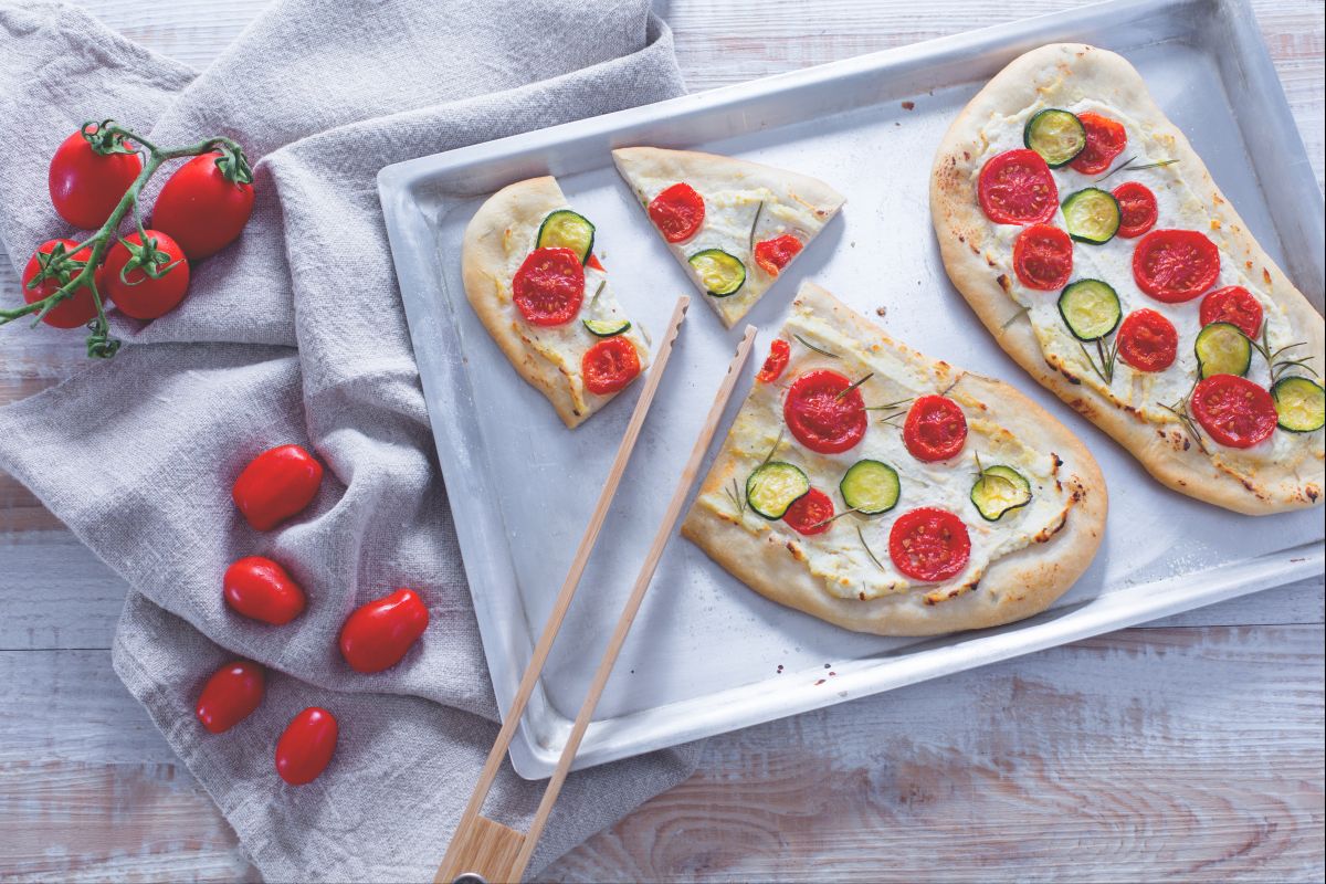 Tortita con tomates y ricotta