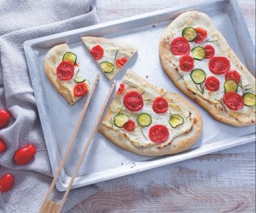 Tortita con tomates y ricotta