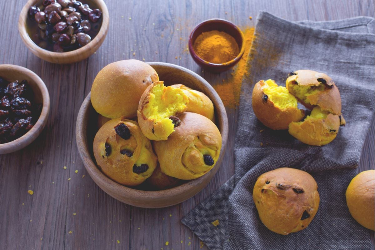 Bollos de cúrcuma