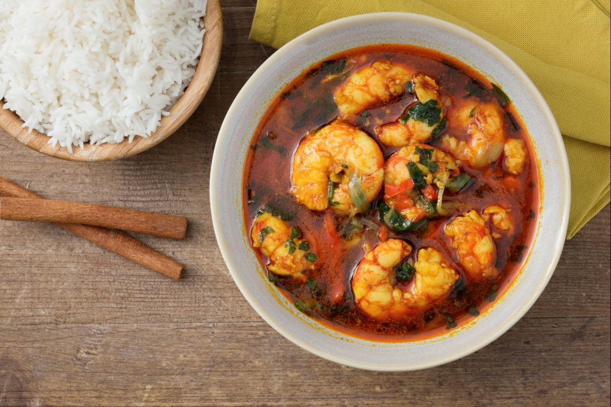 Curry de gambas