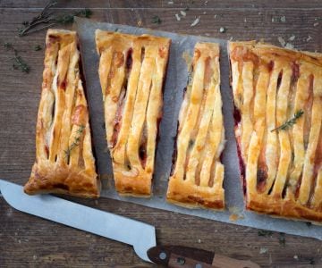 Tarta salada de remolacha